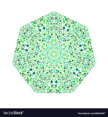 Isolated abstract ornate flower heptagon logo vector image