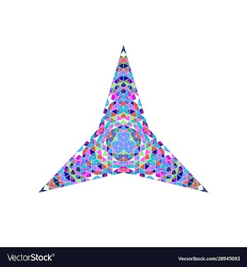 Isolated abstract polygonal tiled mosaic ornament vector image