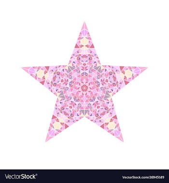Isolated abstract polygonal triangle mosaic vector image