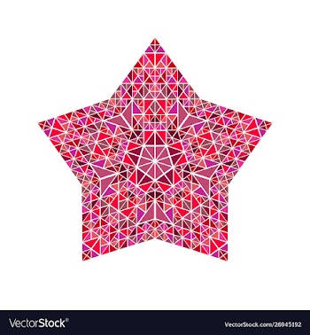 Isolated abstract polygonal triangle pentagram vector image