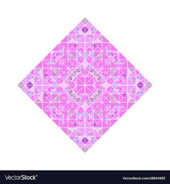 Isolated abstract polygonal triangular mosaic vector image