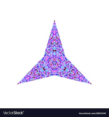 Isolated abstract tiled mosaic ornament star shape vector image