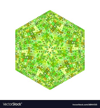 Isolated abstract tiled mosaic polygon logo vector image