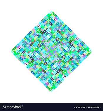 Isolated abstract tiled mosaic polygon logo vector image