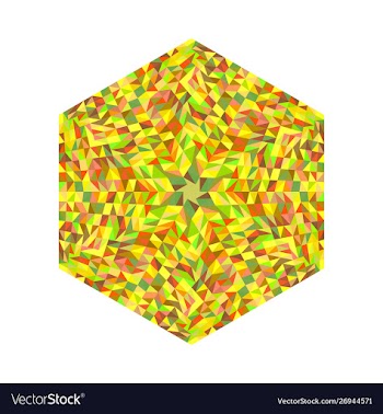 Isolated abstract tiled mosaic polygon logo vector image
