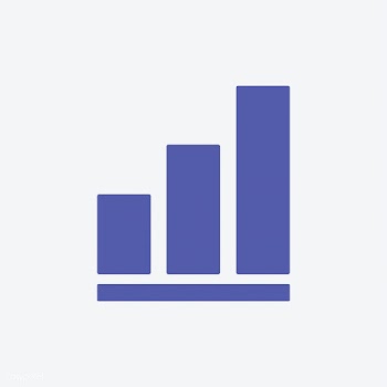 Isolated bar chart icon on white background | Free stock vector - 457500