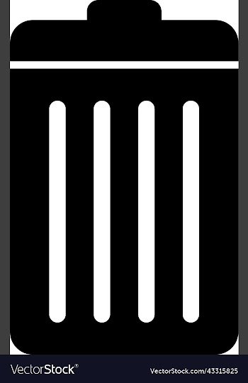 isolated bin icon