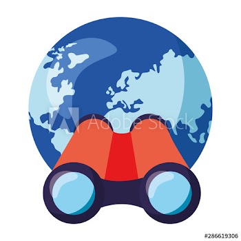 Isolated binoculars vector design