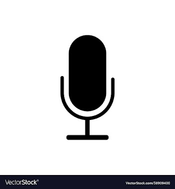 isolated black microphone icon