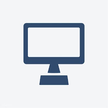 Isolated blue computer monitor icon | Free stock vector - 457548