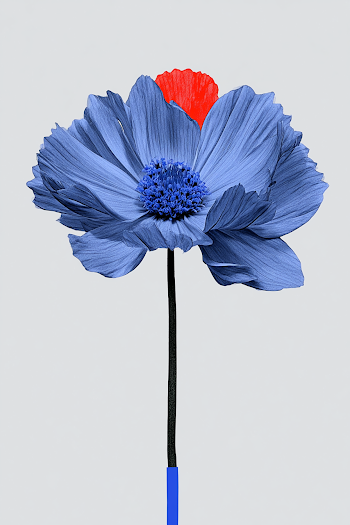 Isolated Blue Cosmos Flower
