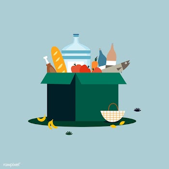 Isolated box of groceries illustration | Free stock vector - 462201