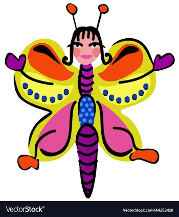 isolated childish of butterfly