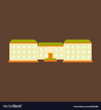 Isolated city buildings icon public building vector image