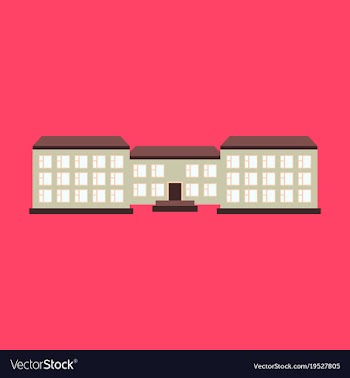 Isolated city buildings icon public building vector image