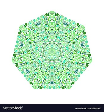 Isolated colorful abstract floral mosaic ornament vector image