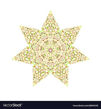 Isolated colorful abstract floral mosaic ornament vector image