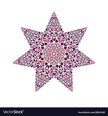 Isolated colorful abstract floral star logo vector image