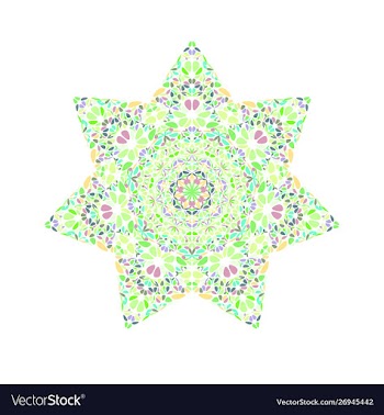 Isolated colorful abstract geometrical floral vector image