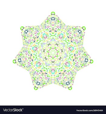 Isolated colorful abstract geometrical flower vector image