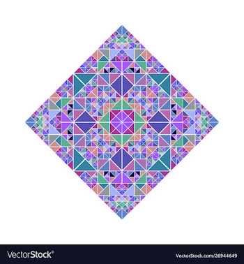 Isolated colorful abstract polygonal tiled mosaic vector image