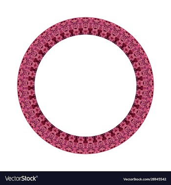 Isolated colorful abstract tiled mosaic circular vector image