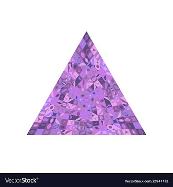 Isolated colorful abstract tiled mosaic pyramid vector image