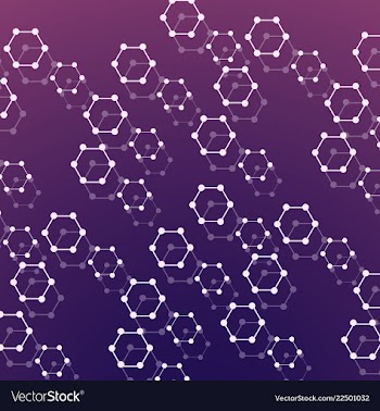 Isolated colorful chemical cells logo genetic vector image