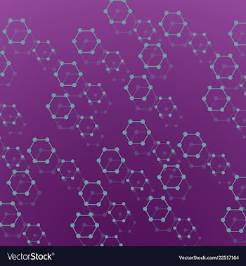 Isolated colorful chemical cells logo genetic vector image
