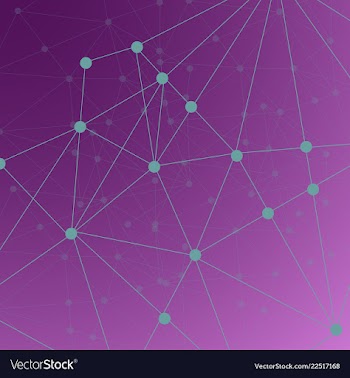 Isolated colorful chemical cells logo genetic vector image