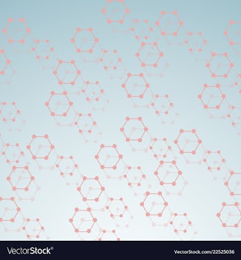 Isolated colorful chemical cells logo genetic vector image