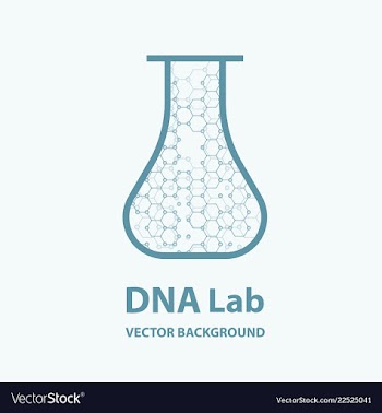 Isolated colorful chemical cells logo genetic vector image