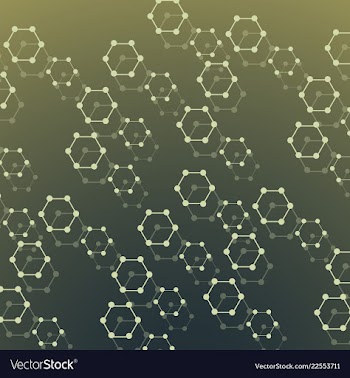 Isolated colorful chemical cells logo genetic vector image