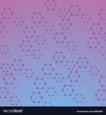 Isolated colorful chemical cells logo genetic vector image