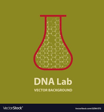 Isolated colorful chemical cells logo genetic vector image