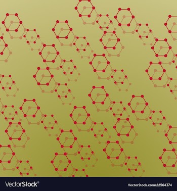 Isolated colorful chemical cells logo genetic vector image