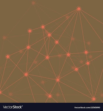 Isolated colorful chemical cells logo genetic vector image