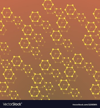 Isolated colorful chemical cells logo genetic vector image