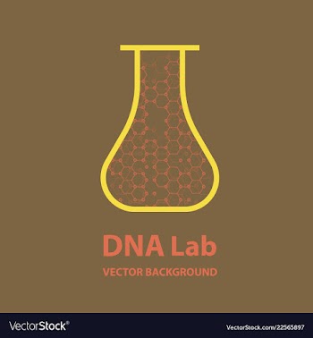 Isolated colorful chemical cells logo genetic vector image