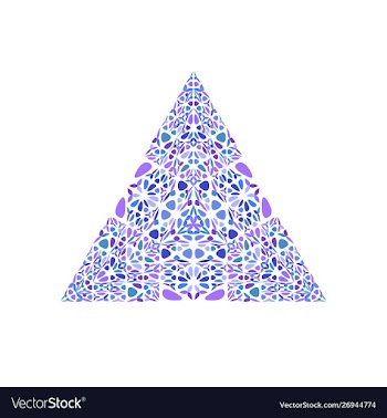 Isolated colorful geometrical abstract flower vector image