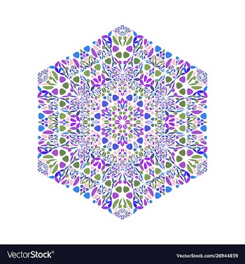 Isolated colorful geometrical abstract flower vector image
