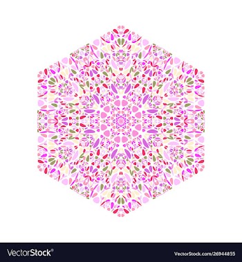 Isolated colorful geometrical floral mosaic vector image