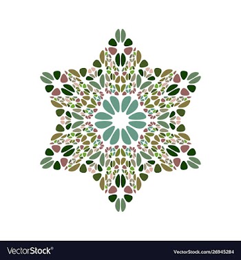 Isolated colorful geometrical floral ornament vector image
