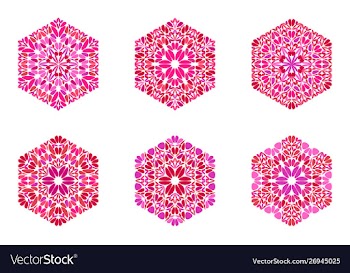 Isolated colorful geometrical flower ornament vector image