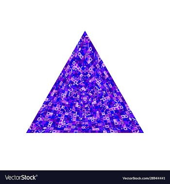 Isolated colorful geometrical mosaic triangle vector image