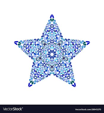 Isolated colorful geometrical stone star symbol vector image