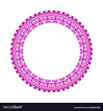 Isolated colorful geometrical tiled mosaic round vector image