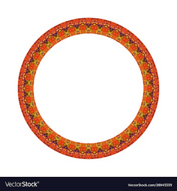 Isolated colorful geometrical tiled mosaic round vector image