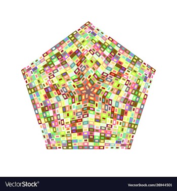 Isolated colorful geometrical tiled mosaic vector image