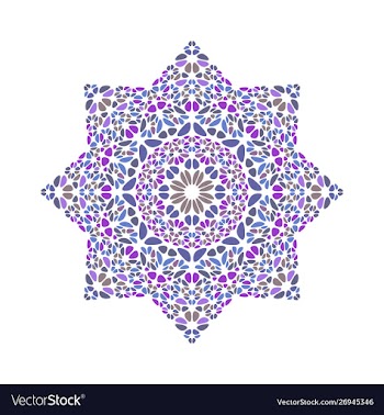 Isolated colorful gravel ornament star logo vector image